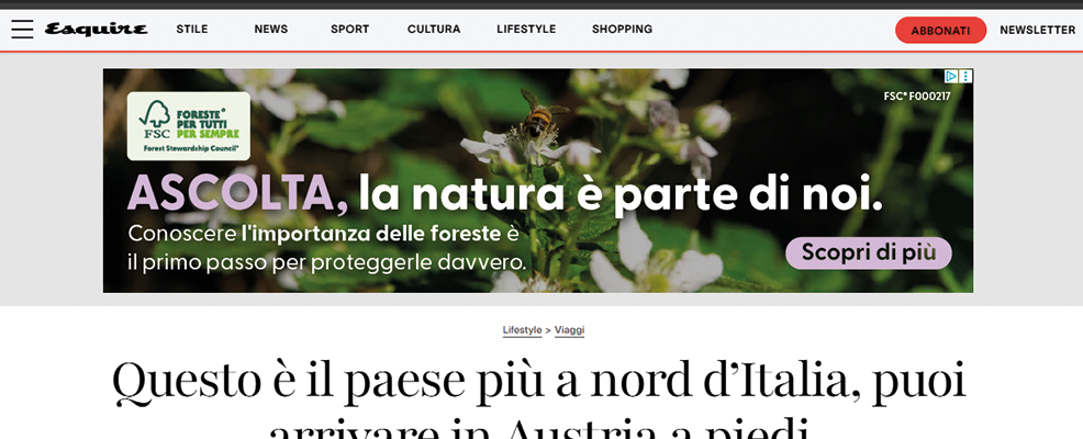 Campagna online sui servizi ecosistemici FSC