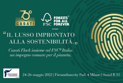 Il lusso sostenibile: FSC Italia con Casati Flock a Packaging Première 2022.