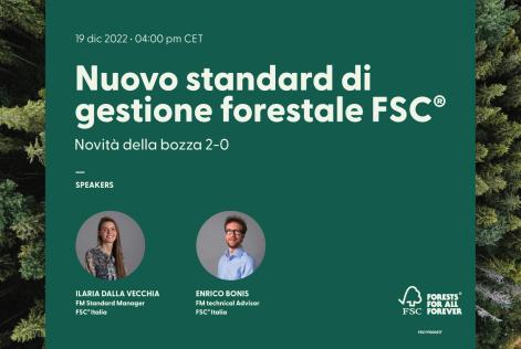 [WEBINAR] Nuovo standard di gestione forestale FSC: novità della bozza 2-0 
