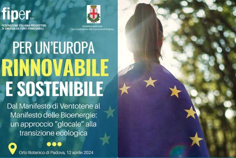 Per un’Europa rinnovabile e sostenibile: il convegno nazionale di FIPER a Padova