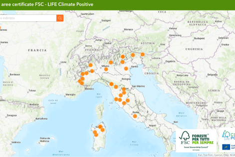 La nuova mappa interattiva delle foreste certificate FSC in Italia
