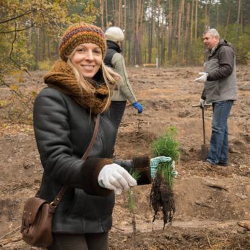 woman in Ukrainian forest